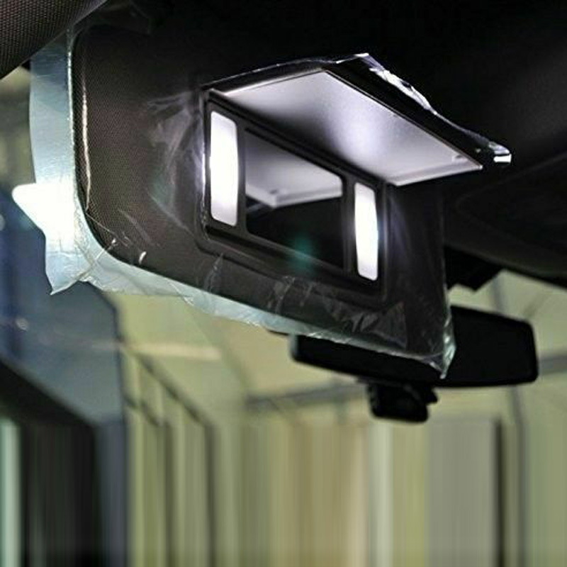 Set Led Verlichting Auto Xenon 5050 3-SMD 5500-6000K Zonneklep Make-Up Spiegel