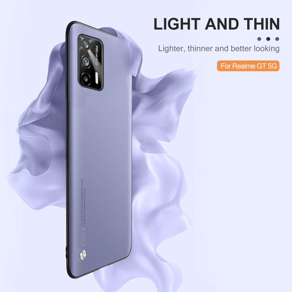 Realme-GT 5G Case Plain Skin Leather Protect Shell On For Realme Realmi GT G T Neo GTNeo RealmeGT 5G TPU Bumper Shockproof Coque