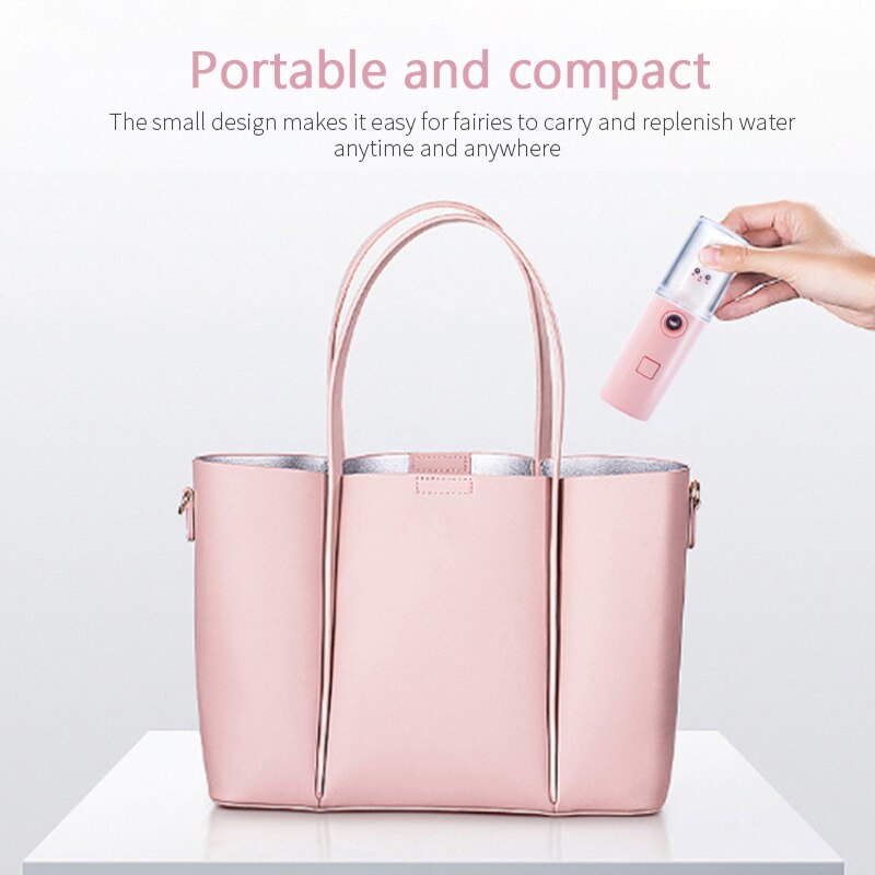 Portable Nano Mist Facial Sprayer Beauty Instrument USB Humidifier Rechargeable Nebulizer Face Steamer Moisturizing Beauty Spray