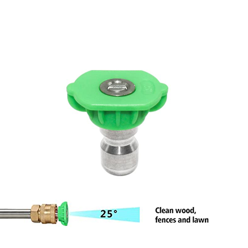 Boquilla de pulverización para lavadora de alta presión, conexión rápida de 1/4 ", 0 15 25 40 65 grados, punta para boquilla de jabón de riego, limpieza de jardín, 1 Uds.: Borgoña