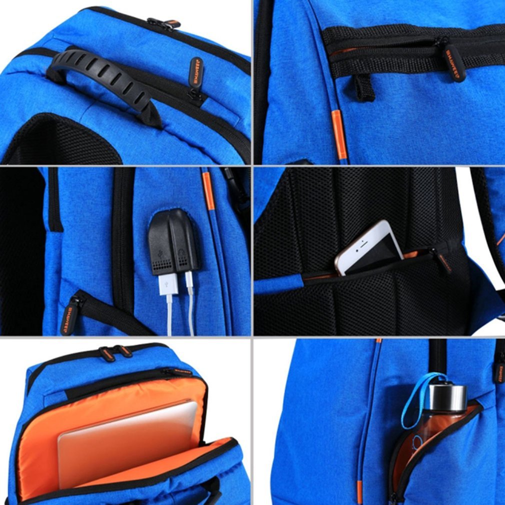 Bag Backpack Large Capacity Solar Panel Power Backpack USB Fast Charging Anti-Theft Men Backpack Laptop Notebook Shoulder Bag