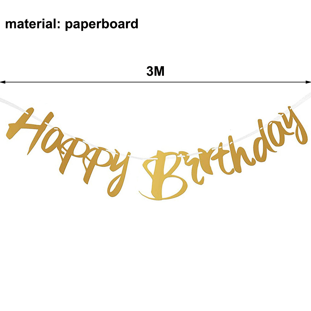 Streamer de papel dorado negro, pancarta colgante de cumpleaños para 16 18 21 30 40 50 60 años, decoración para de cumpleaños, aniversario