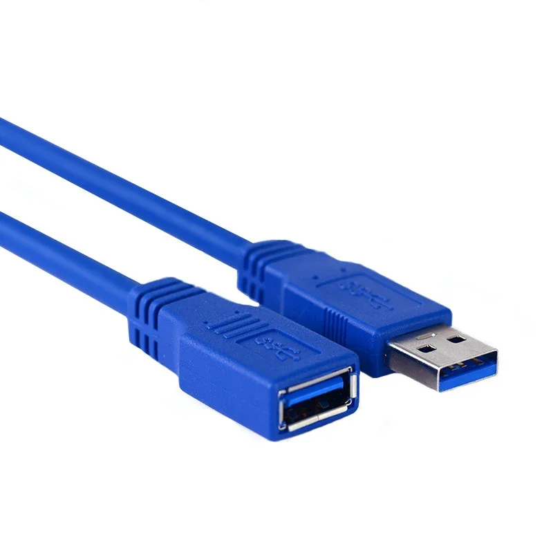 2m/3m USB 2,0 A Cable de extensión de cargador de sincronización de datos macho a hembra de Cable de datos negro para pantalla de ordenador portátil