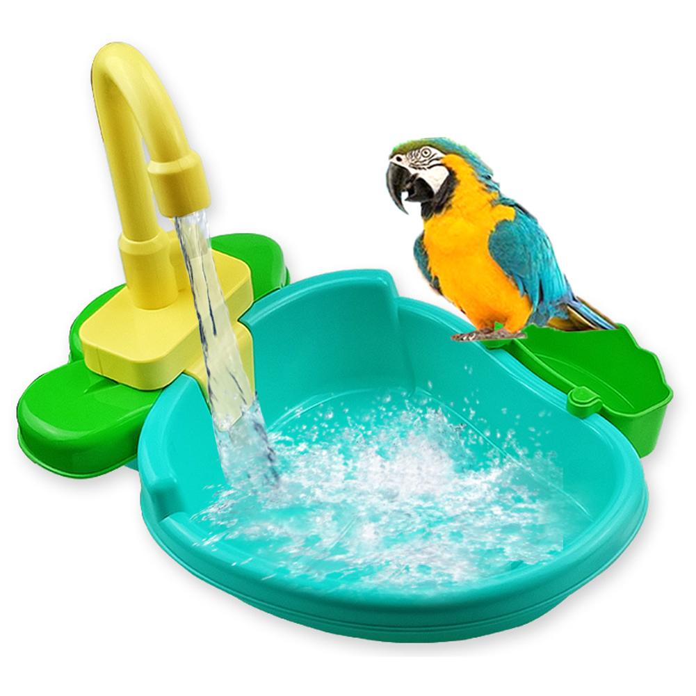 1pcs Bird Baths Bird Perch Shower Pet Bird Bath Cage Basin Parrot Basin Parrot Shower Supplies Toy Food Bowl Birds Accessories