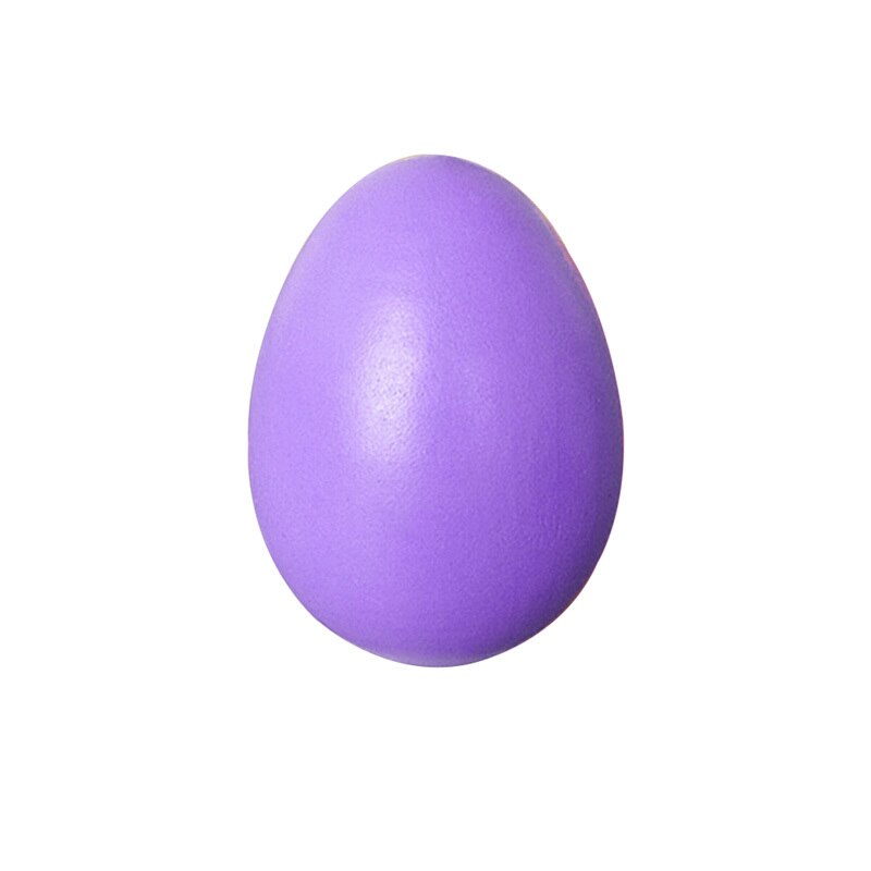Casa de juego de huevos de imitación de madera, grafiti pintado artesanal, huevo de Pascua, simulación de cocina, juguetes para niños, para niños, 1 Uds.: Purple 1PCS
