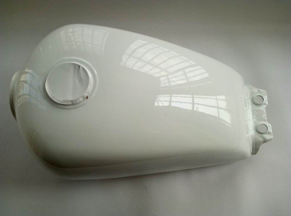 Pure White GN125 Gas Petrol Motorcycle Fuel Tank