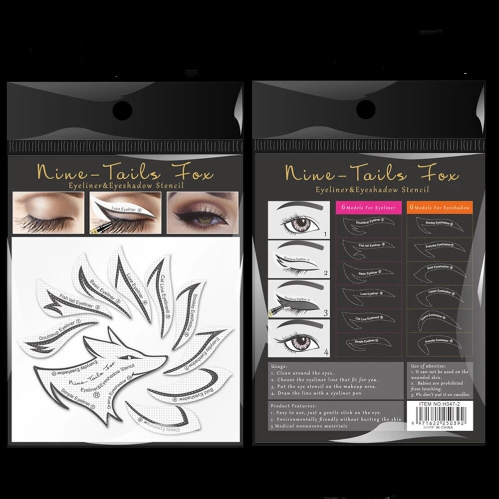 24 Pcs Eye Make-Up Stencils Wenkbrauwen Oogschaduw Make Template Sticker Kaart Stencils 12 Stijlen Sjablonen Te Gebruiken Stencils