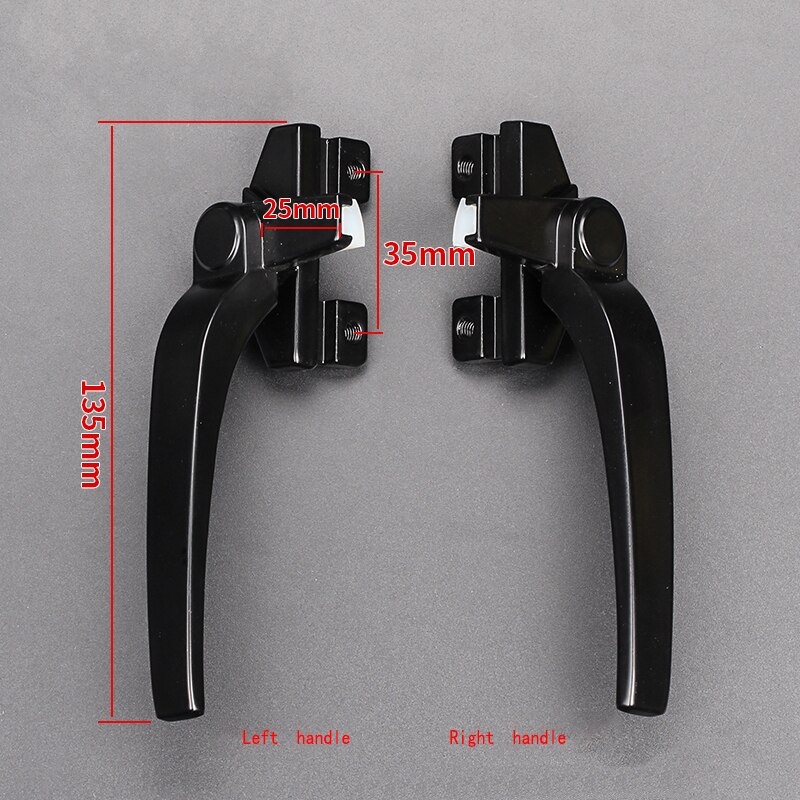 1pc Window Handle Lock Handle sliding window handle Aluminum Alloy window lock anti-theft lock: L-Left handle / 5
