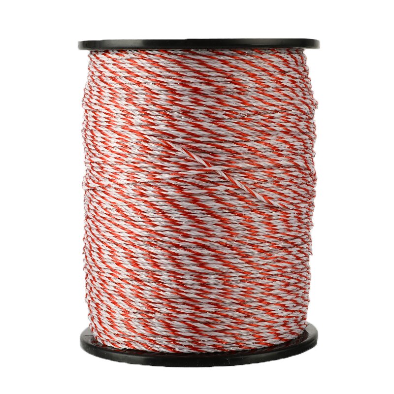 500m rulle elektrisk hegn reb rød hvid polywire med stål poly reb til heste dyr hegn ultra wire modstand lav