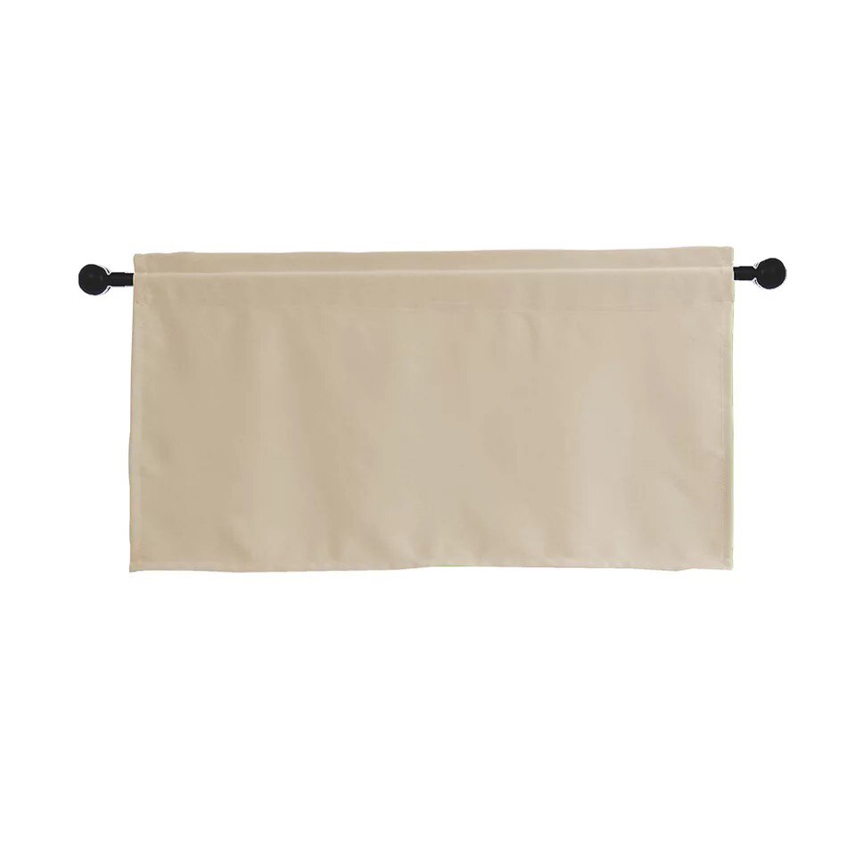 Rideau tête couleur unie tringle style américain ombrage | Petit rideau étude cuisine café rideau court, rideaux de cuisine: light khaki / 132x46cm