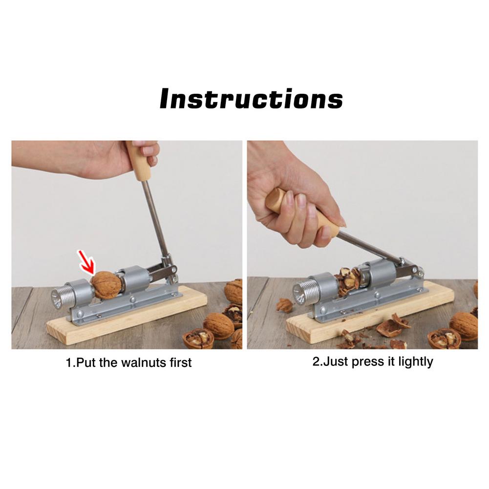 Manual Stainless Steel Nut Cracker Mechanical Sheller Walnut Nutcracker Fast Opener Kitchen Tools Fruits And Vegetables
