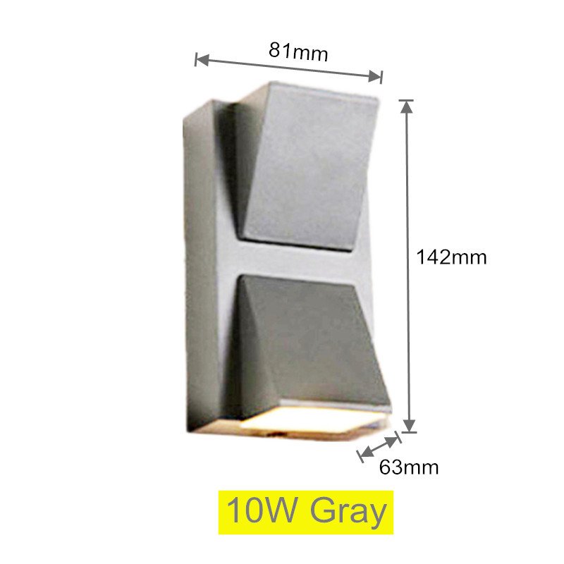 Aluminium Wandlamp Waterdichte Outdoor Led Wandlamp IP65 Tuin Verlichting Lamp Voor Blaker Balkon Decoratie AC110V 220V: Licht Groen / Blauw
