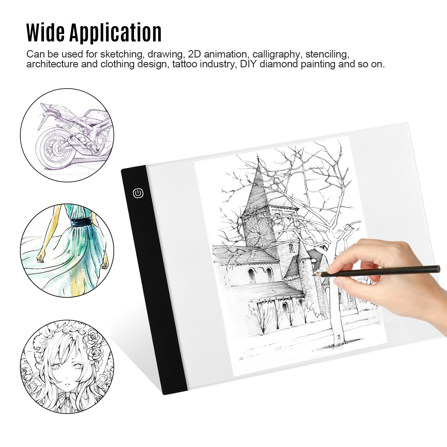 B4 Ultra-thin LED Light Pad Light Box Dimmable Brightness USB Powered Artcraft Tracing Light Table Copy Board Memory Function
