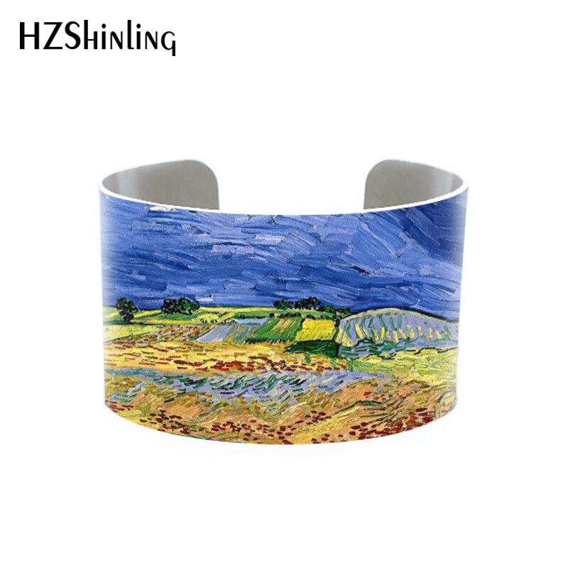 Starry Night Van Gogh cuff bracelet Vincent van Gogh Bangle Wristband Sunflowers Jewelry Floral Famous Paintings, Famous Artist: 5