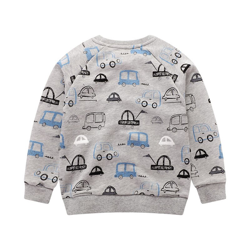 Meninos sweatshirts carro dos desenhos animados meninos camisolas para crianças pequenas hoodies roupas outono crianças camisas de manga longa algodão