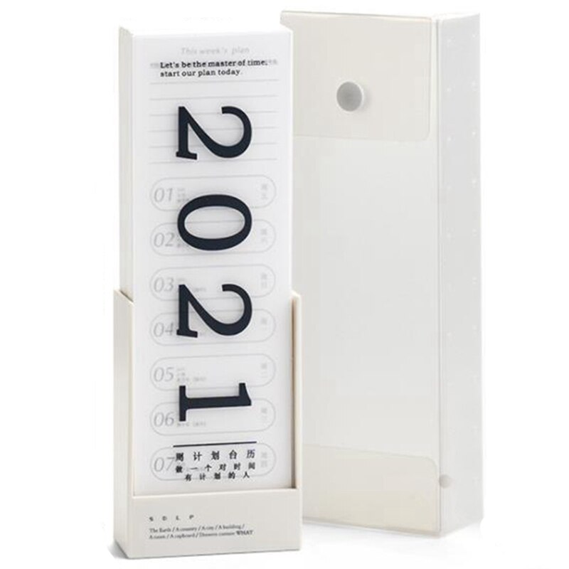 Weekly Planning Desk Calendar Daily Clock-in Notepad Reminder Card Desktop Small Decoration