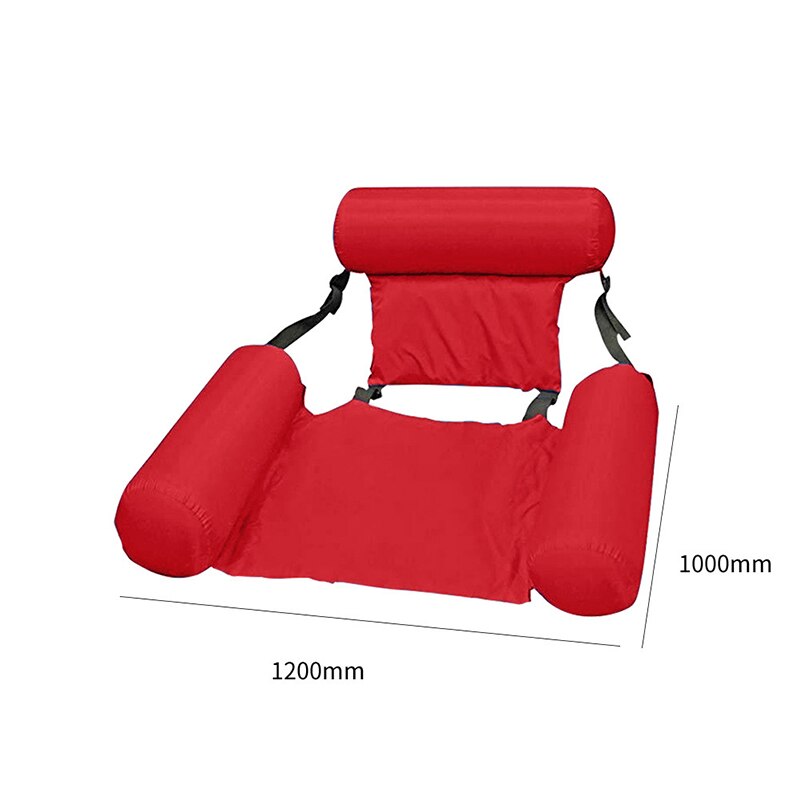 Hamaca de agua para piscina, colchoneta inflable reclinable, silla de cama flotante, colchón de aire plegable para natación de verano, cojín para dormir