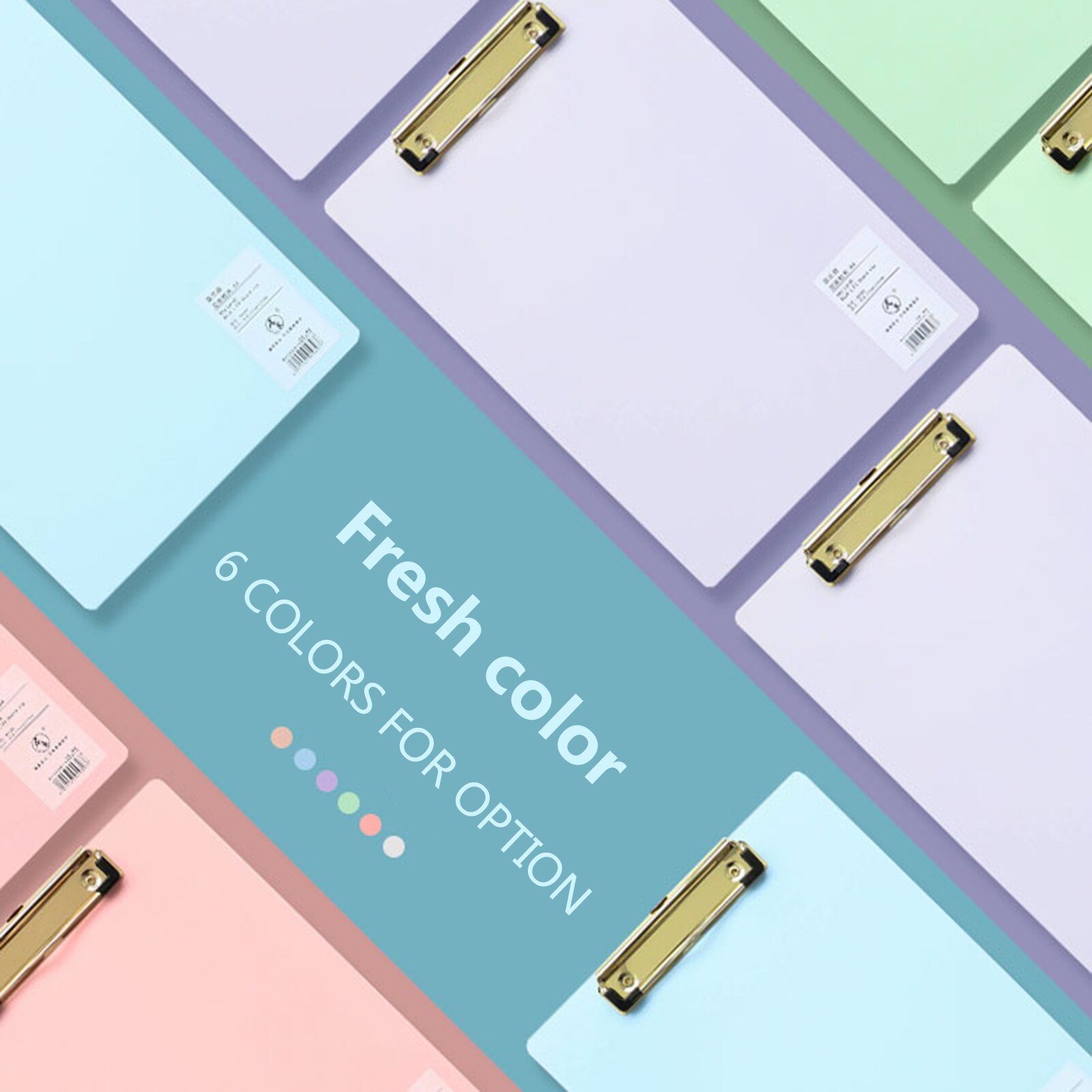 A4 Plastic Clipboard Hardboard Writing Pad Profile Clip with Hanging Hole for Students School Office