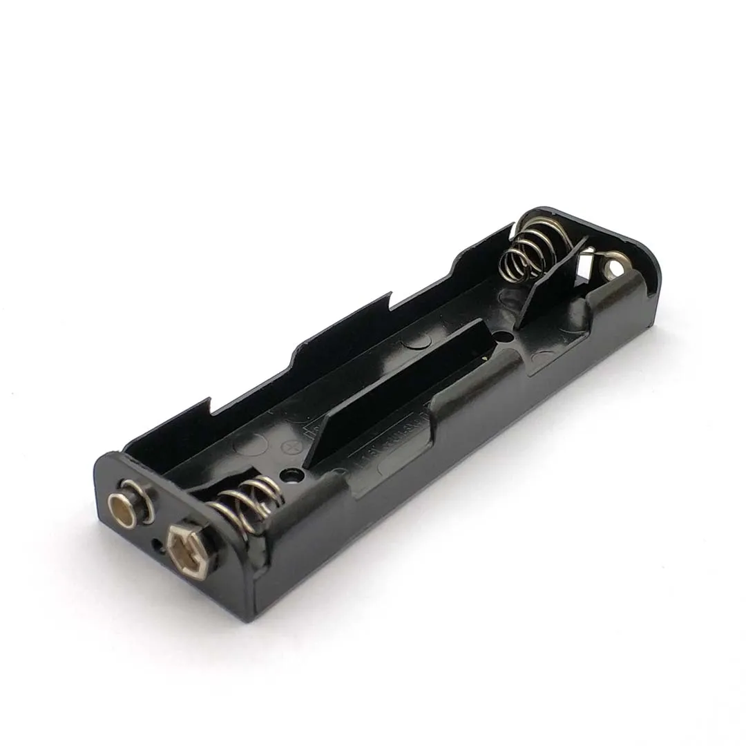 AA Batterij Houder 3V 6V 9V 12V voor 2X 4X 6X 8X AA Batterijen Zwart Plastic Opbergdoos Case Dubbele Lagen met 9V Connector: Black