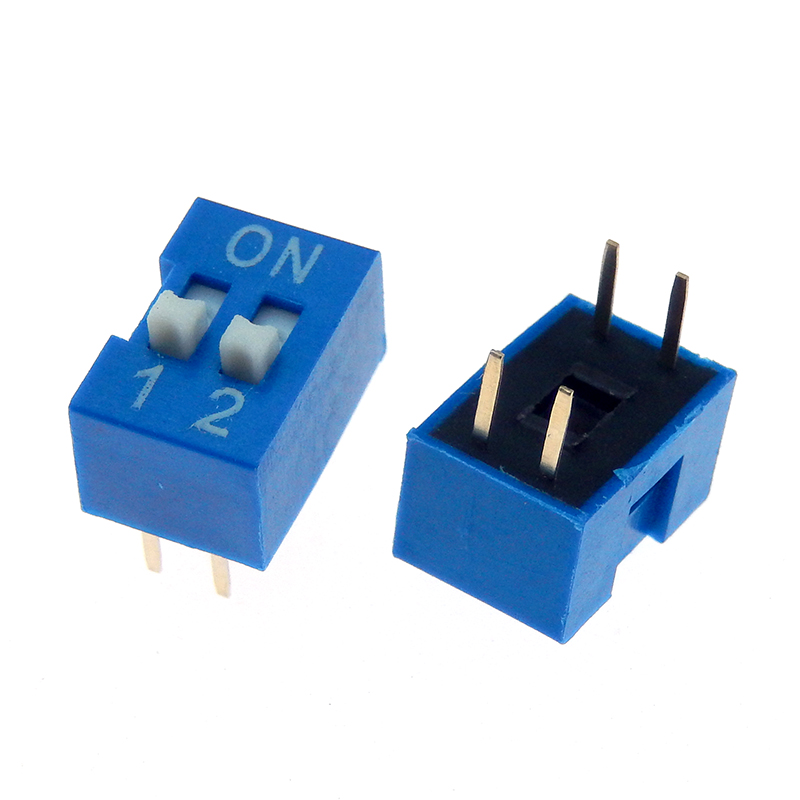 10PCS Slide Type Switch Module 1 2 3 4 5 6 7 8 9 10 12 Bit 2.54mm Position Way DIP Red Pitch Toggle Switch Red Snap Switch: Pink