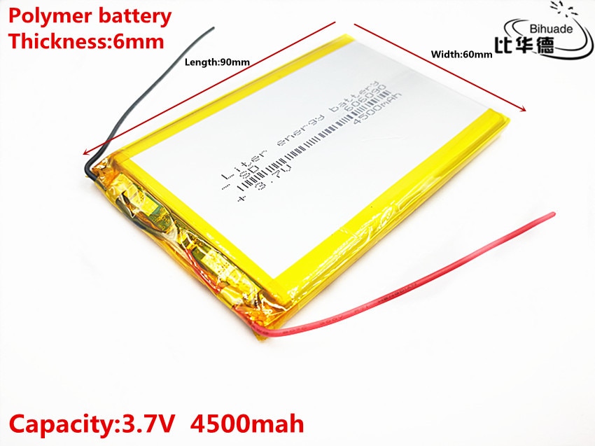 3.7 V 4500 mAh 606090 Lithium Polymeer Li-Po li ion Oplaadbare Batterij Lipo cellen Voor interphone Mobiele interphone zoeklicht