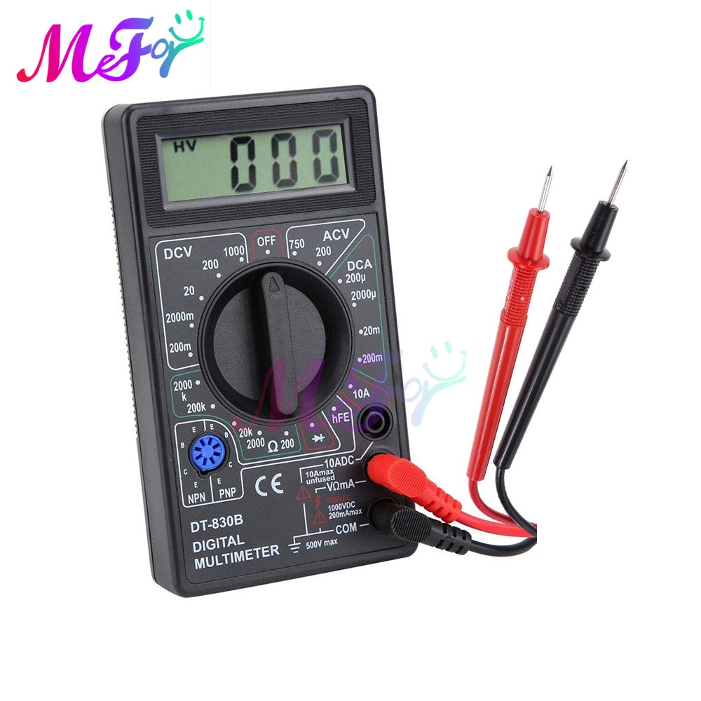 DT830B Lcd-scherm Mini Digitale Multimeter Voltmeter Amperemeter Volt Amp Ohm Meter DC10V ~ 1000V 10A Ac 750V tester Test Thuis Tool
