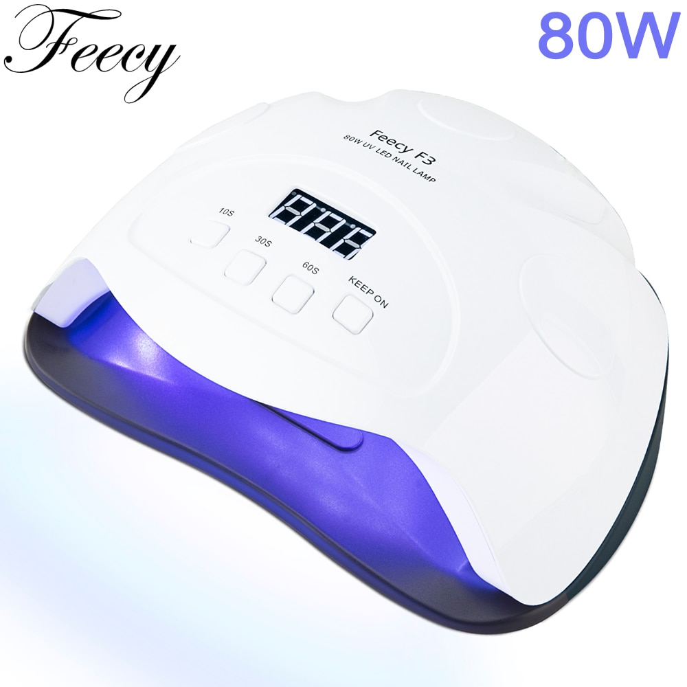 48 W/80 W Nagel Lamp Dual Uv Led Lamp Voor Nagels Manicure Drogen Gels Vernis Nail Droger Machine lampe Uv Gel Ijs Lamp Feecy X7 Plus