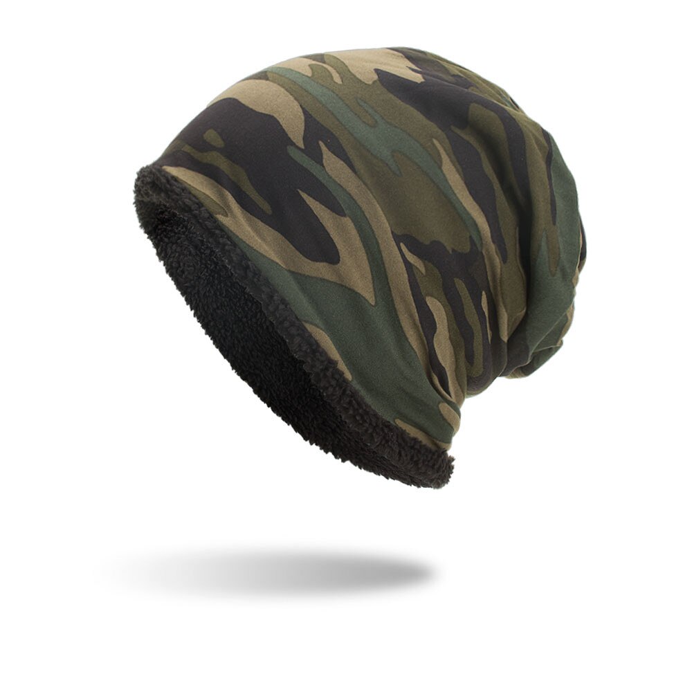 Capuche Camouflage pour hommes et femmes, Baggy en Crochet pour hiver, bonnet de Ski en laine, crâne, chapeau: Vert armée