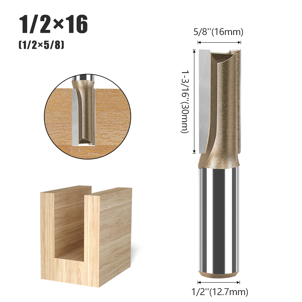 Broca recta de carburo de tungsteno, enrutador de doble flauta única, cortador de fresado de madera para herramienta de carpintería, diámetro de 3-25mm, vástago de 1/2 pulgadas: 3 mm