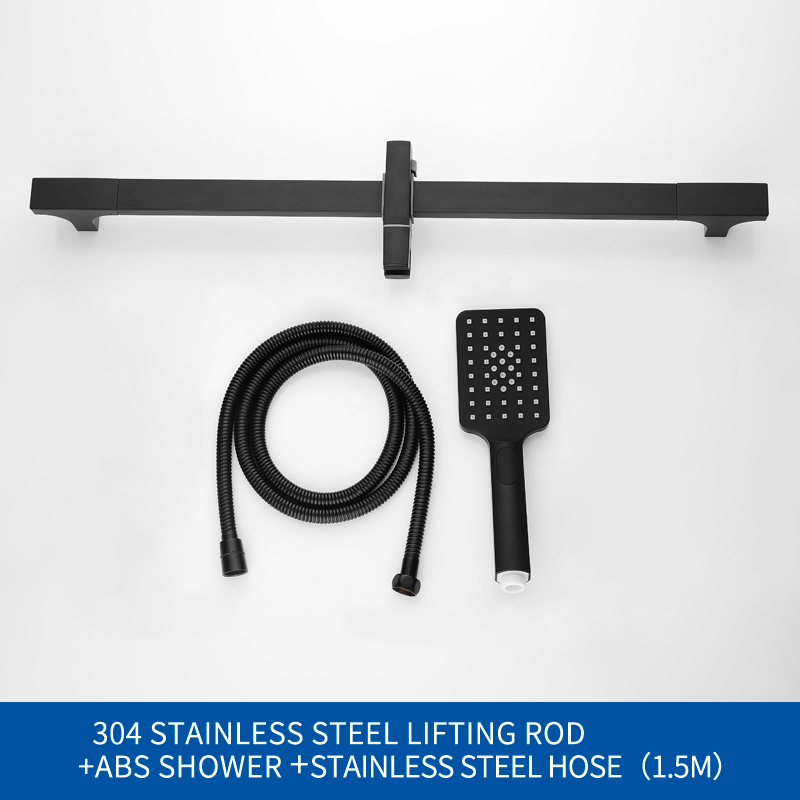 sortere dusj skyvestang veggmontert dusjstang justerbar skyveskinne sett 3 funksjoner dusj minimalistisk stil: Hele settet