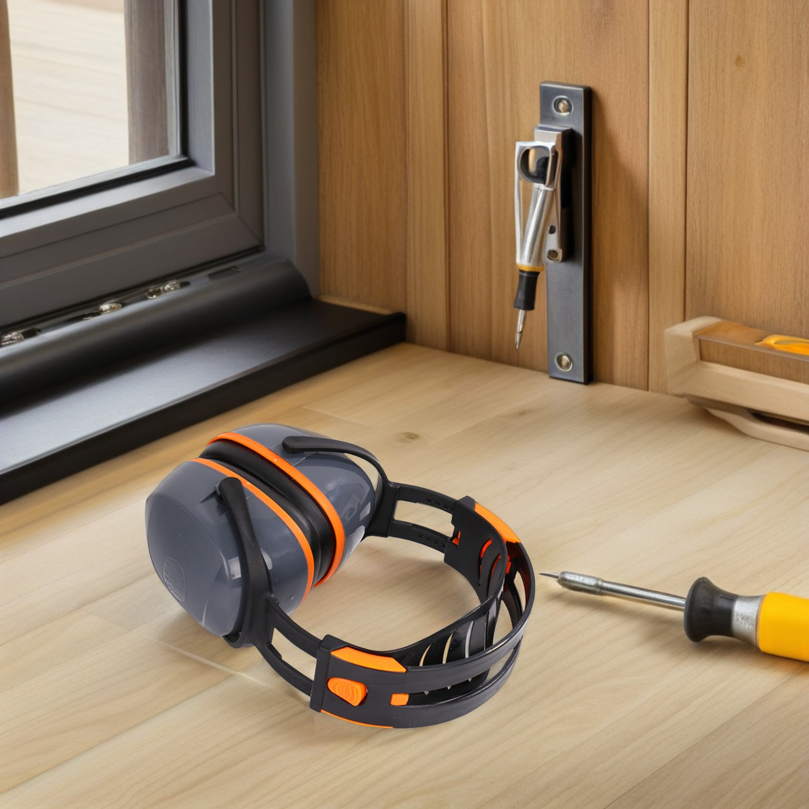 Ljudisolerade brusreducerande hörlurar abs over ear-headset bekvämt hörselskydd för arbetsmiljöer i fabriken