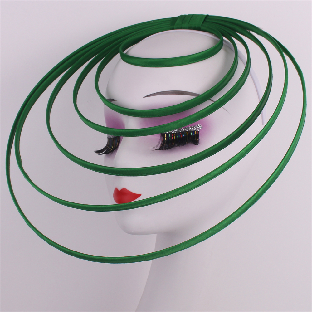 Royal Ascot Luxury Fascinator Hat Women Wedding Headpiece Mesh Hat Formal Event Pillbox Fascinator Hats Ladies Mariage Millinery: green