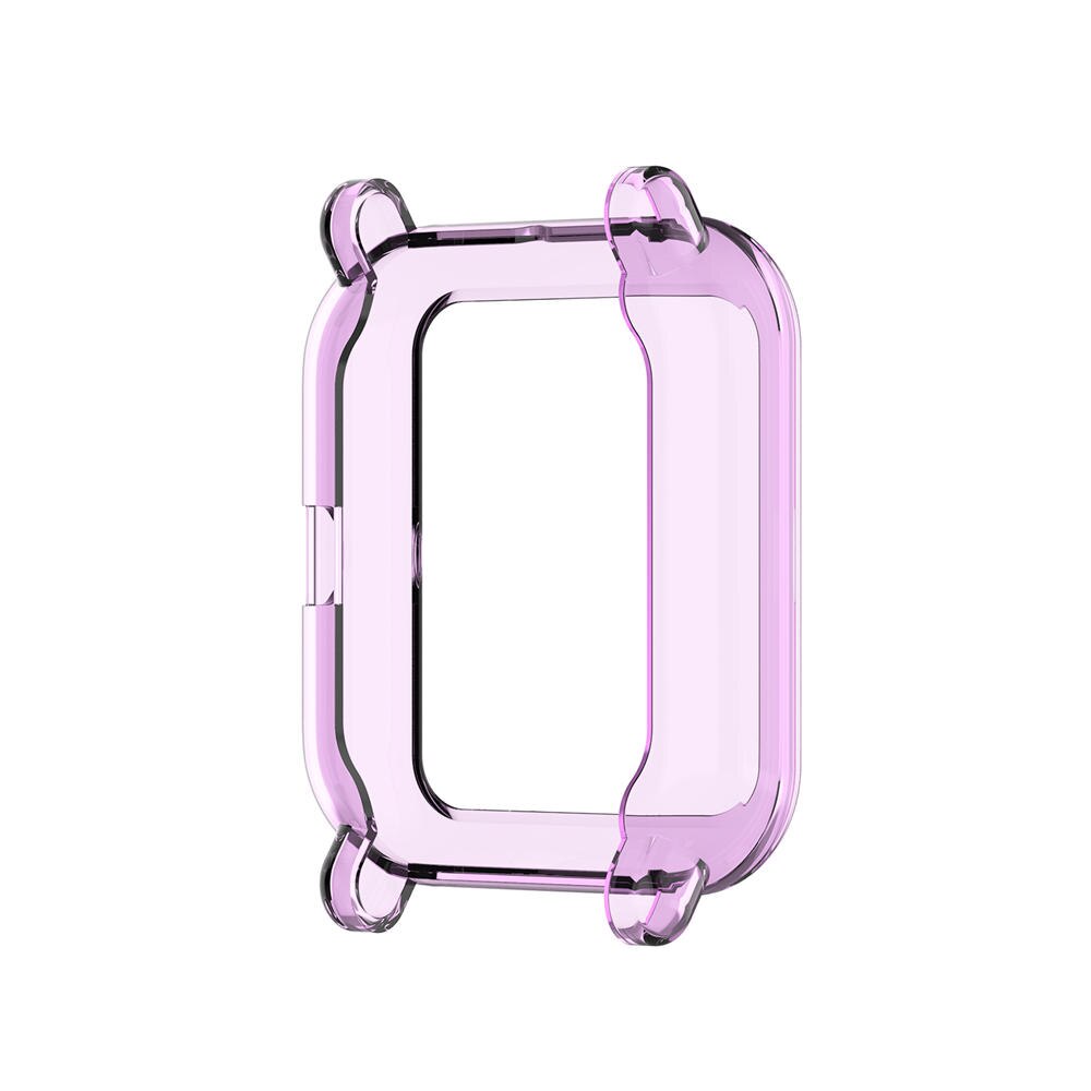Capa protetora para xiaomi huami amazfit bip/bip lite, substituição de capa de proteção para smartwatch tpu, acessórios de pulseira: Purple