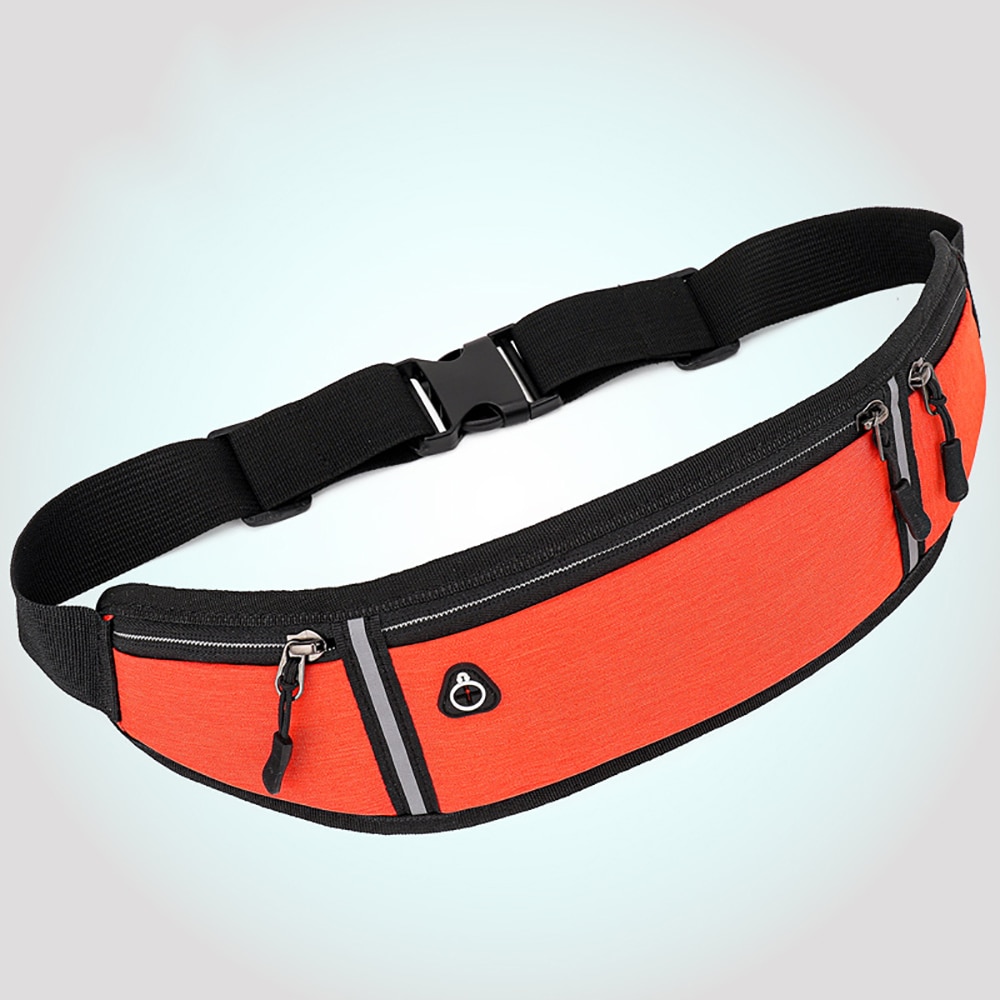 Waterproof Oxford Fanny Pack For Women Candy Color Female Bum Bag Sport Running Women's Belt Bag Banana Bag: Orange