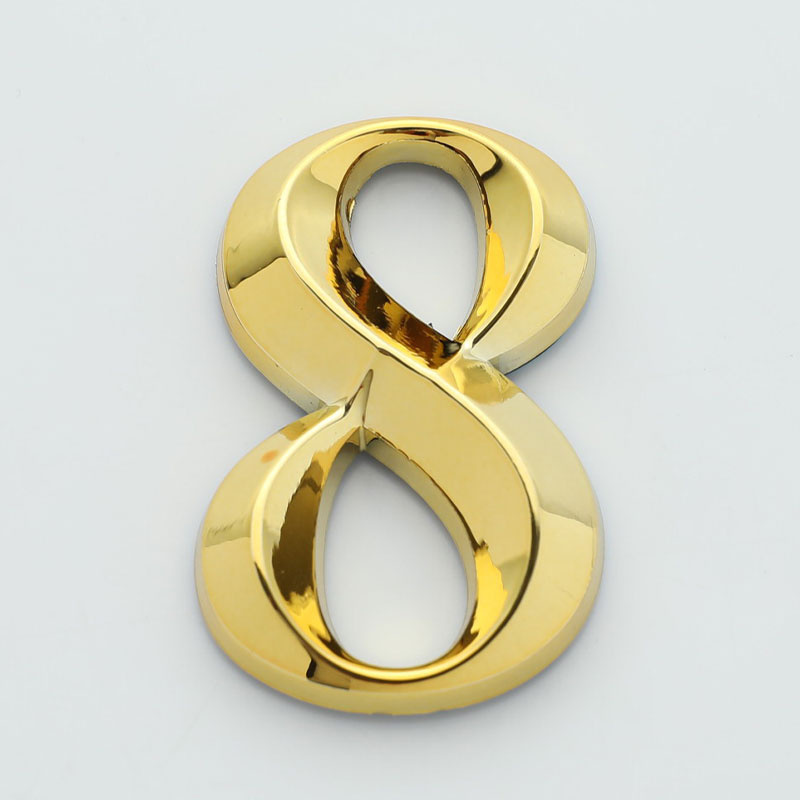 3d Gouden Kleur Cijfers 0 Tot 9 Zelfklevend Deurbord Nummer Appartement Hotel Kantooradres Straatsticker Platetiket: Wijn Rood