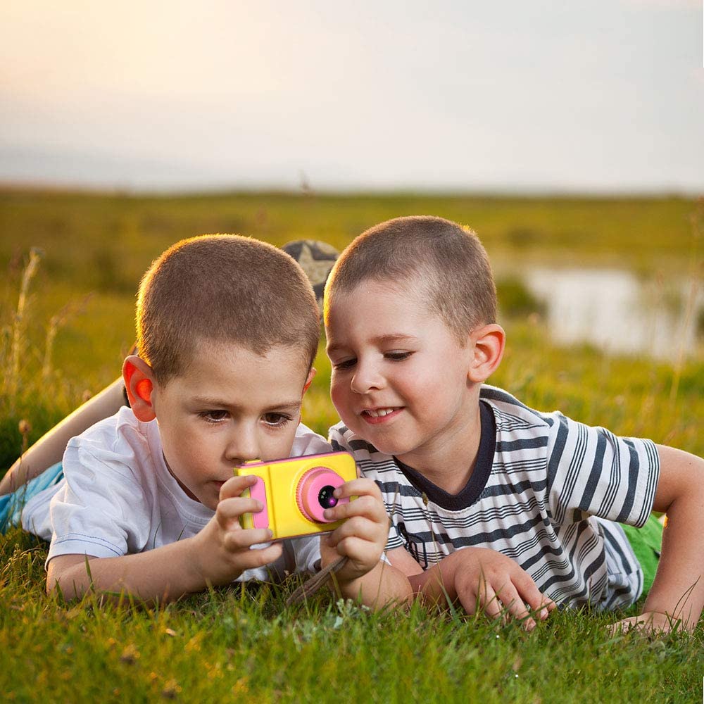 Enfants caméra enfants caméra vidéo numérique 1080P FHD enfants antichoc vidéo caméscope avec 2 pouces IPS écran enfants appareil photo numérique rose