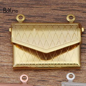 BoYuTe (10 Pieces/Lot) 15*20MM Metal Brass Envelope Photo Locket Diy Floating Locket Charms for Jewelry Making: 2-Gold Plated