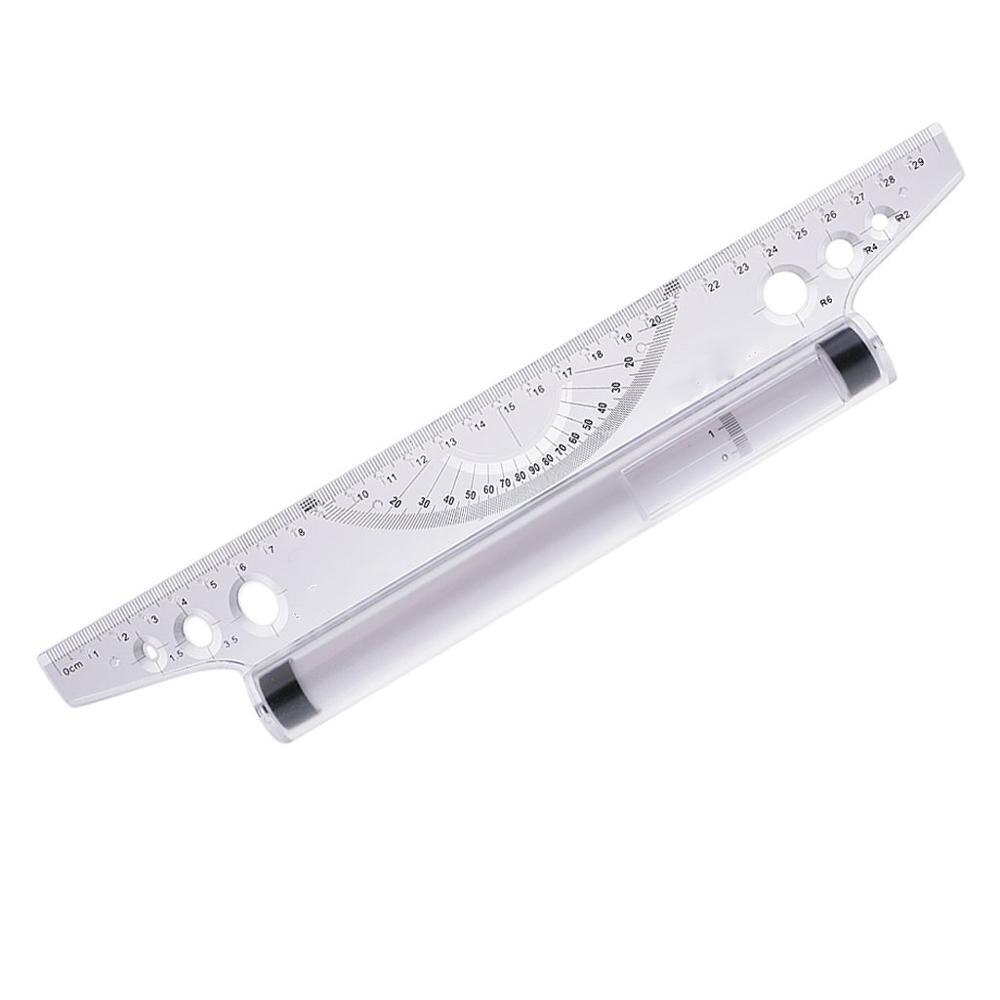 Rullande parallell linjal 30cm ritning cirklar vinklar linjer diagram konst kläder ritning linjal vinkel special parallell linjal
