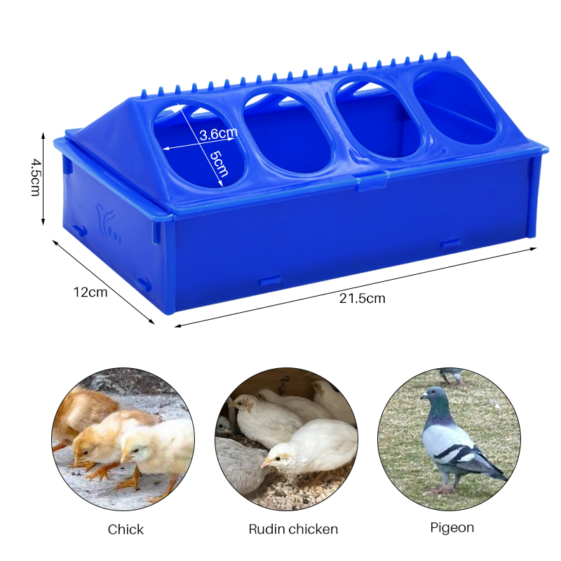 20cm Assembled Bird Pigeon Feeder Trough Chicken Food Fountain Bird Chick Feeding Bowl Slot Container Food Dispenser Tool: Default Title