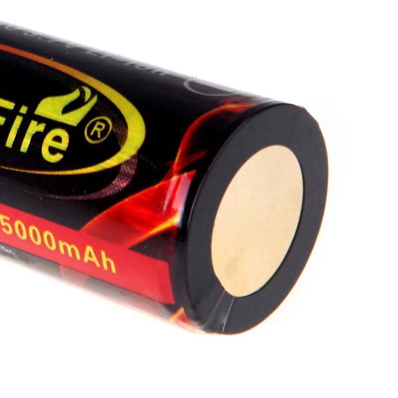 Trustfire 2 stk 26650 3.7v 5000 mah genopladeligt li-ion batteri med pcb beskyttet kort