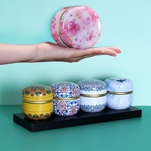 Classical Chinese double-lid tea cans, sealed oval tea cans, suitable for bulk tea, rock candy and coffee