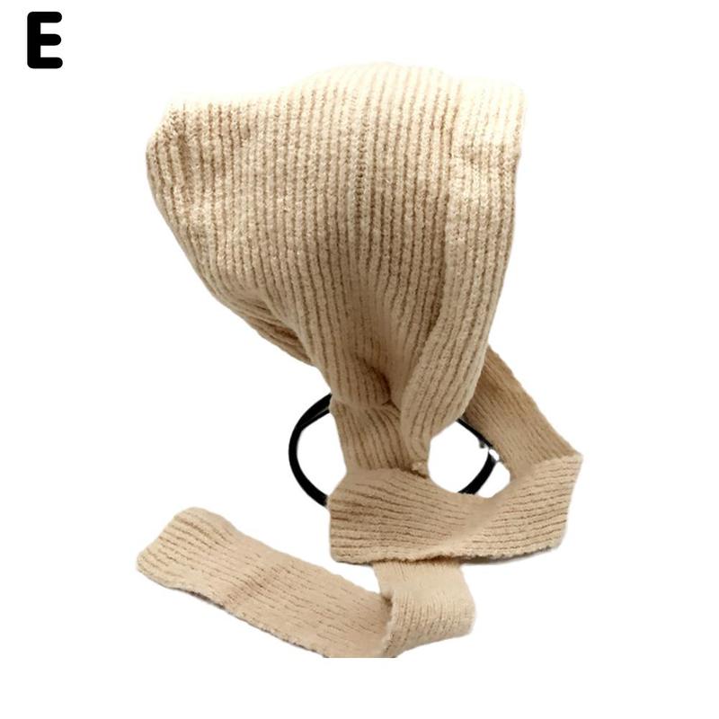 Winter Mutsen Vrouwen Retro Gehoorbescherming Warme Muts Eenvoudige Balaclava Alle-Match Caps Trendy Womens Mooie Koreaanse Beanie: E