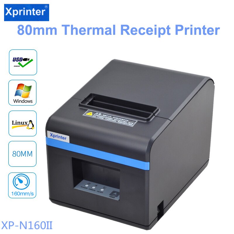 80mm high speed thermal receipt printer ticket Kitchen barcode QR code printer Restaurant POS printer with automatic cutter