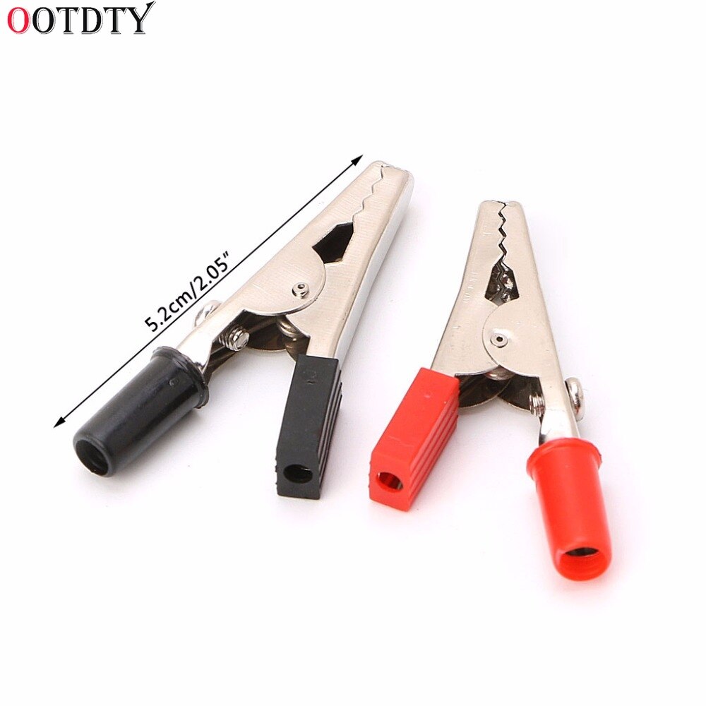 Morsetti a coccodrillo isolati da 10 pezzi morsetti a coccodrillo per test cavi in plastica 52mm