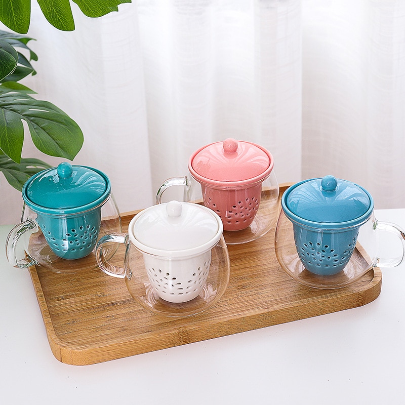 Colador de frutas y té de cerámica , vaso de té con cubierta, de cumpleaños, nueva Deisign, taza de té de estilo chino
