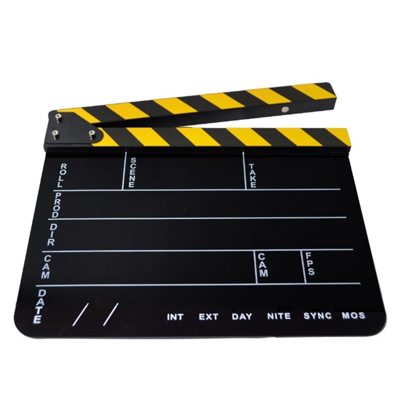 Video Recording Accessories Film Scene Clapboard Movie Film Cut Board Erase Acrylic Director TV Cut Movie Action Clapper Board