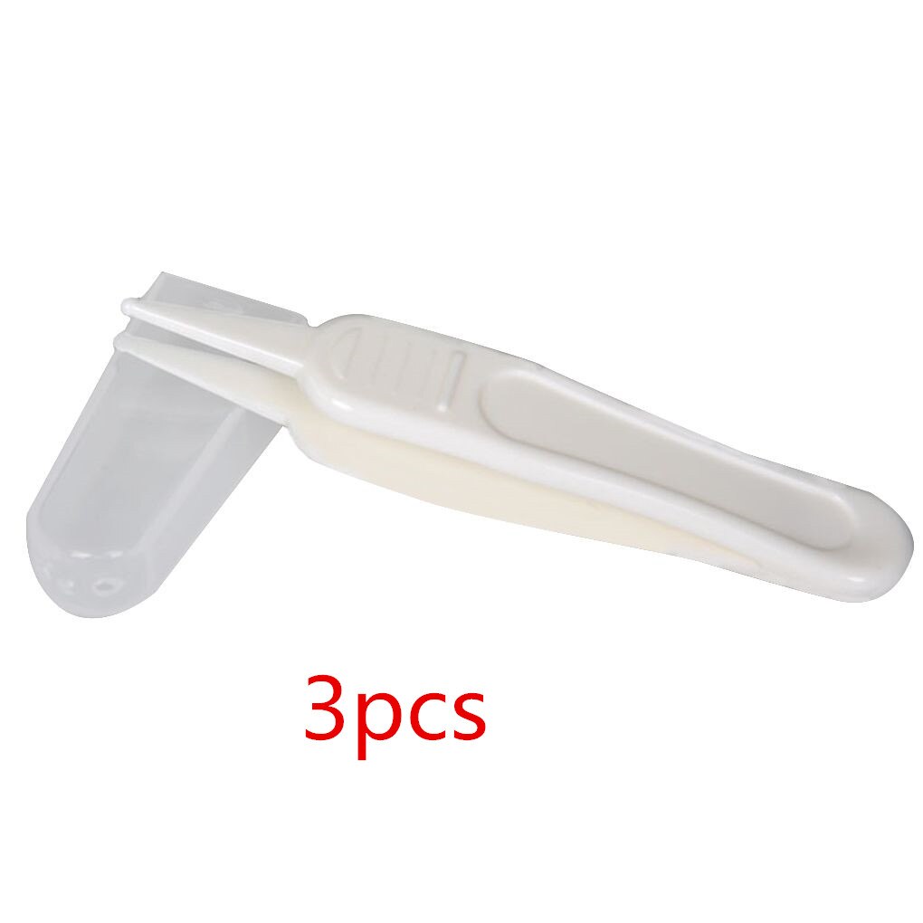 Pincettes de soins pour bébé, 3 pièces, pincettes de sécurité en plastique pour le nettoyage du nez et des oreilles sales, J0620: Default Title