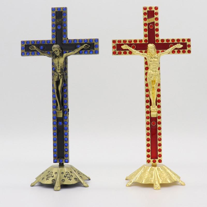 Katholieke Jesus Cross Home Decor Religieuze Ornament Bureau Handwerk Kerk Gebruiksvoorwerpen Orthodoxe Priester Cristo