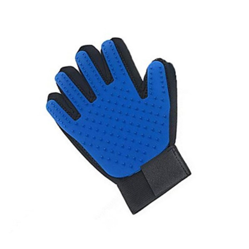 Katten En Honden Massage Handschoenen, Pet Grooming Handschoenen, Kat Haar Grooming, Milieuvriendelijk Siliconen Bad Borstel, dierbenodigdheden: Right hand / Blue