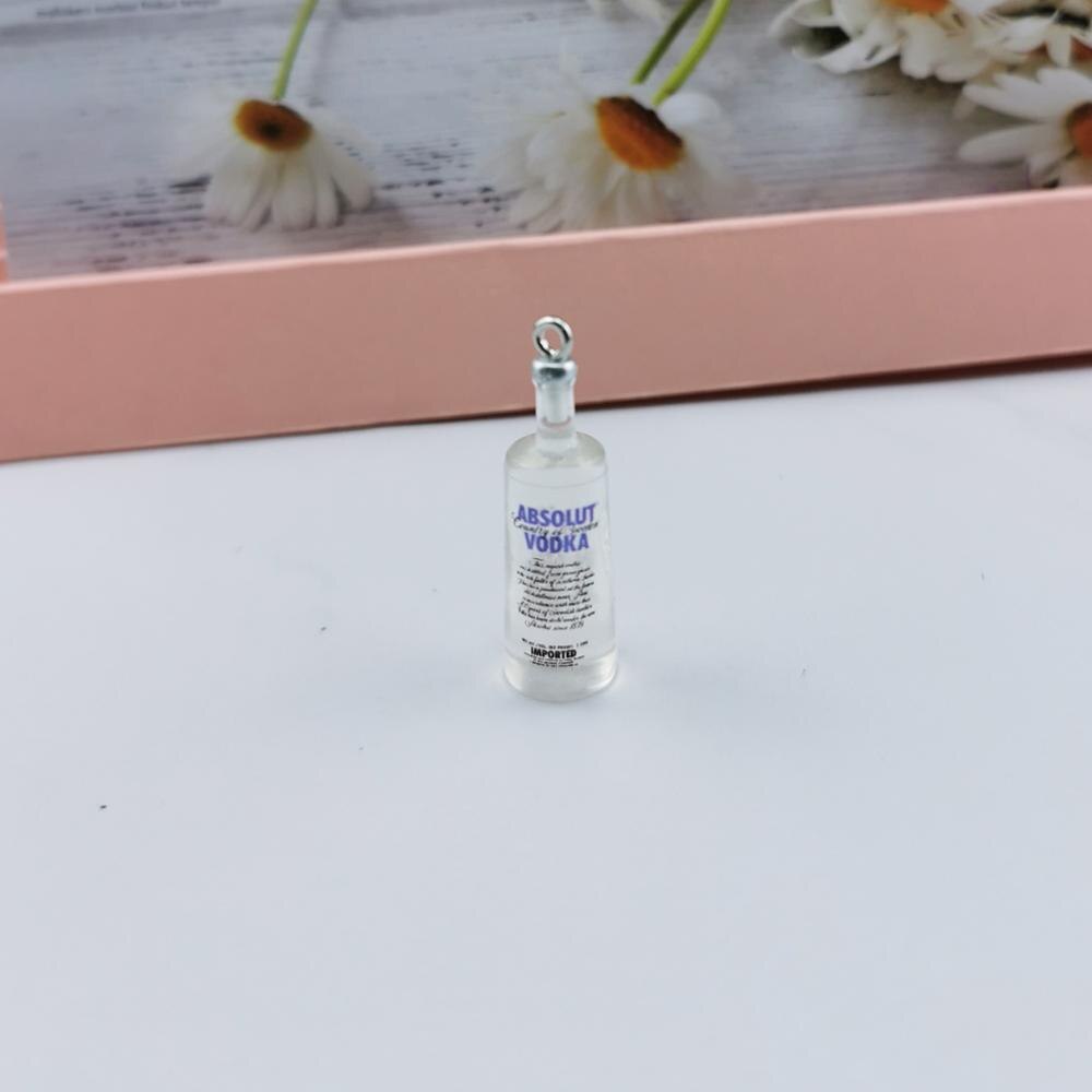 10 kpl vesipullokorut 3d hartsi vodka korvakorut riipukset löydöt avaimenperä kaulakoru riipus tee itse sisustus korut tarvikkeet askartelu: Violetti